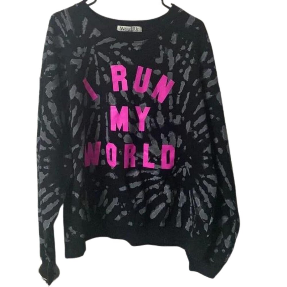 Wound Up I Run My World Crewneck Pullover Sweater Size 3XL